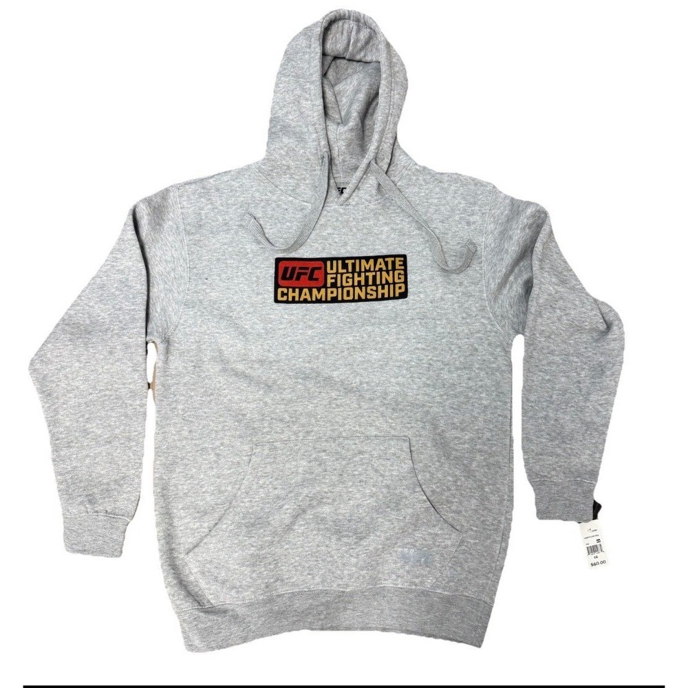 NWT UFC Hoodie Men's 2XL Hooded Fleece Sweatshirt Gray Ultimate Fighting Club
